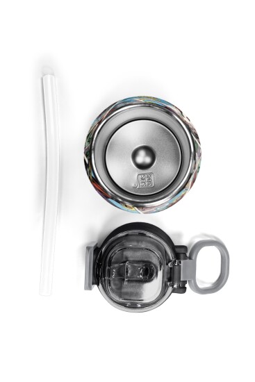 Coral High Kids Pembe Çizgi Roman Desenli Pipetli ve Direkt İçim Çelik Termos 500 ml 38115 - 7