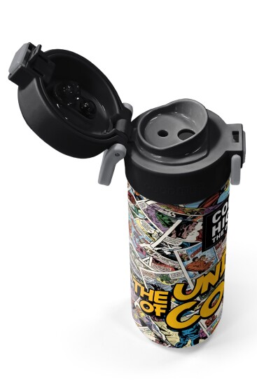 Coral High Kids Çizgi Roman Desenli Pipetli ve Direkt İçim Çelik Termos 500 ml 38115 - 3