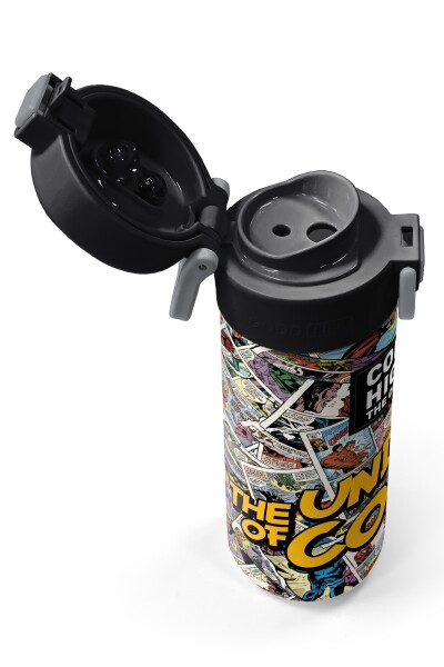 Coral High Kids Çizgi Roman Desenli Pipetli ve Direkt İçim Çelik Termos 500 ml 38115 - 3