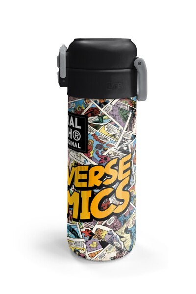 Coral High Kids Çizgi Roman Desenli Pipetli ve Direkt İçim Çelik Termos 500 ml 38115 - 6