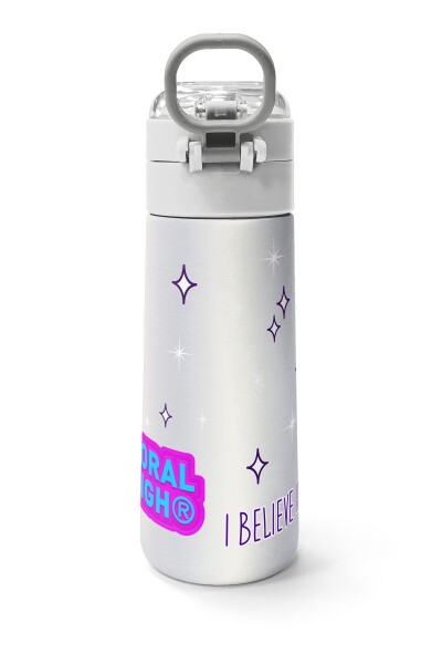 Coral High Kids Pembe Gümüş Unicorn Desenli Pipetli ve Direkt İçim Çelik Termos 500 ml 31821 - 4