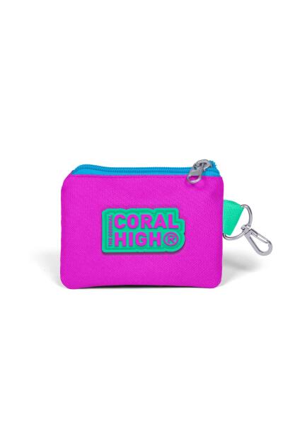 Coral High Kids Pembe Mavi Kedi Desenli Bozuk Para Çantası 21702 - 2