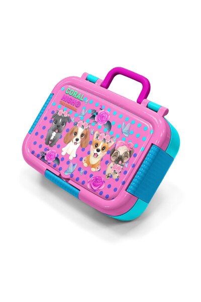 Coral High Kids Pembe Köpek Desenli Desenli Paslanmaz Çelik Beslenme Kabı 39258 - 1
