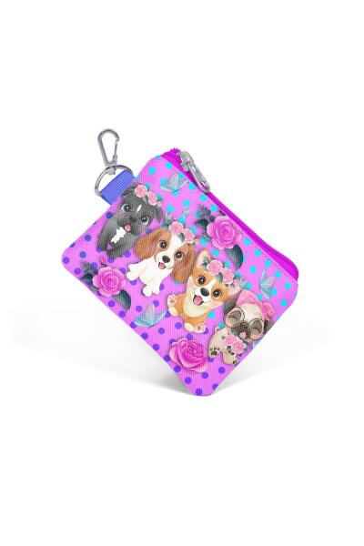 Coral High Kids Pembe Köpek Desenli Bozuk Para Çantası 21879 - 3