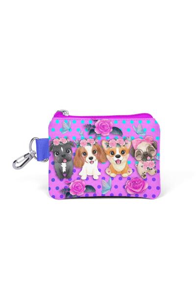 Coral High Kids Pembe Köpek Desenli Bozuk Para Çantası 21879 - 1