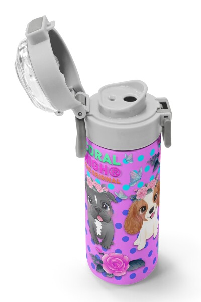 Coral High Kids Pembe Köpek Desenli Pipetli ve Direkt İçim Çelik Termos 500 ml 31951 - 6