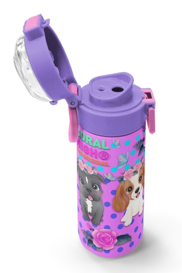 Coral High Kids Pembe Köpek Desenli Pipetli ve Direkt İçim Çelik Termos 500 ml 31951 - 6
