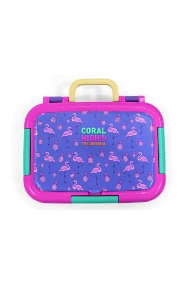 Coral High Kids Pembe Lavanta Flamingo Desenli Paslanmaz Çelik Beslenme Kabı 39211 - 5