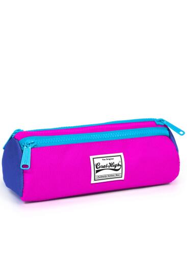 Coral High Kids Pembe Lavanta Üç Bölmeli Kalem Çantası 