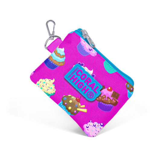 Coral High Kids Lavanta Pembe Cupcake Desenli Bozuk Para Çantası 21700 - 3