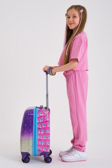 Coral High Kids Pembe Mavi Peri Desenli Çocuk Valizi 16726 - 8