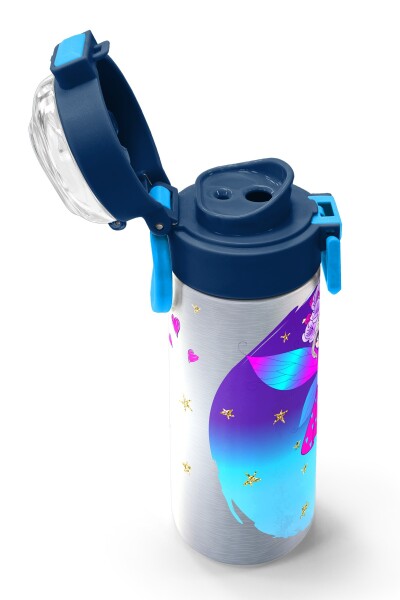 Coral High Kids Pembe Mavi Peri Desenli Pipetli ve Direkt İçim Çelik Termos 500 ml 31803 - 6