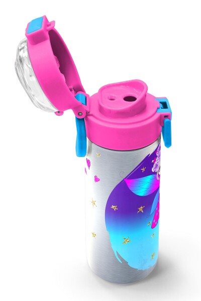 Coral High Kids Pembe Mavi Peri Desenli Pipetli ve Direkt İçim Çelik Termos 500 ml 31803 - 6