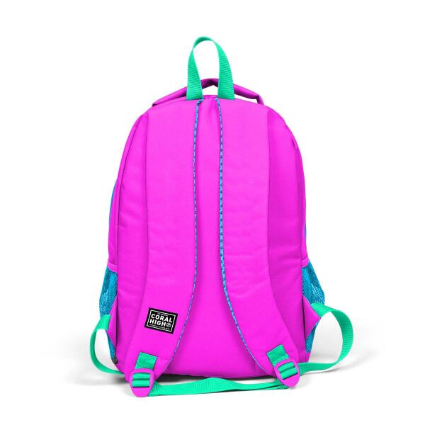 Coral High Kids Pembe Mavi Simli Kedi Desenli 3’lü Okul Çanta Seti SET014387 - 5