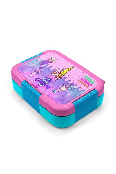 Coral High Kids Pembe Mor Milkshake Dondurma Desenli Paslanmaz Çelik Beslenme Kabı 39257 - 2