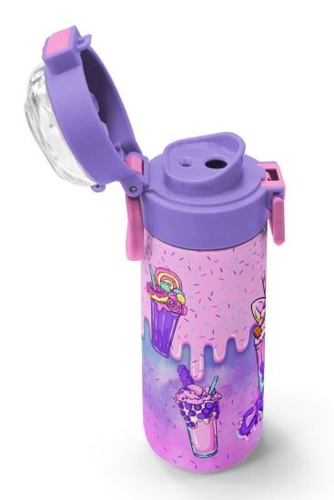 Coral High Kids Pembe Mor Milkshake Dondurma Desenli Pipetli ve Direkt İçim Çelik Termos 500 ml 31950 - 6