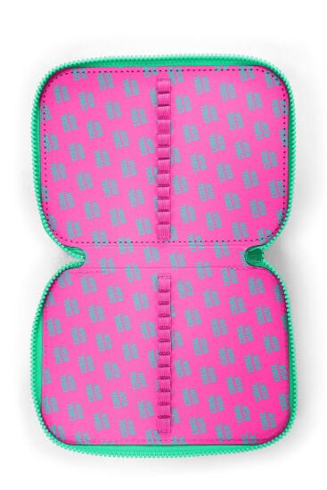 Coral High Kids Pembe Mor Renk Geçişli Çift Katlı Kalem Çanta 11137 - 7