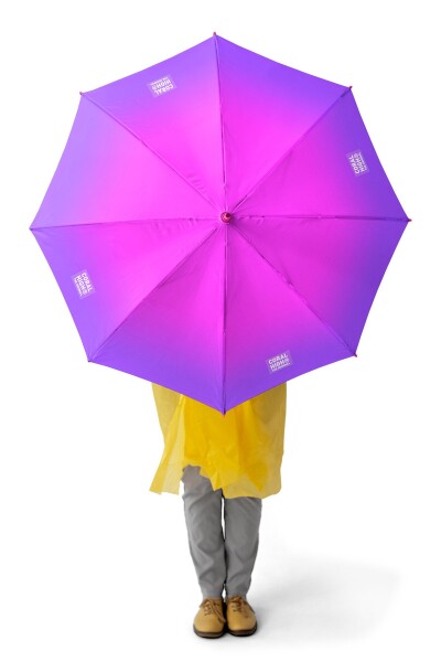 Coral High Kids Pembe Mor Renk Geçişli Çocuk Şemsiyesi 12665 - 1