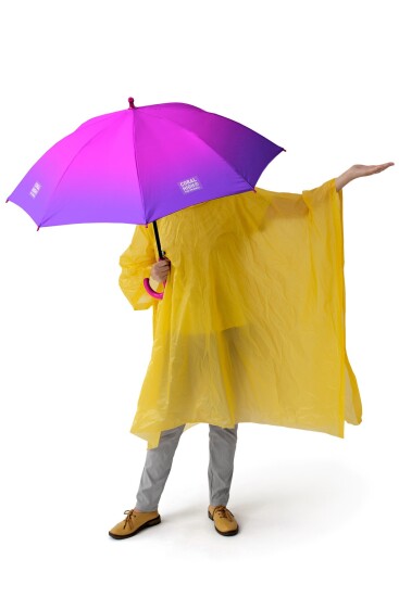 Coral High Kids Pembe Mor Renk Geçişli Çocuk Şemsiyesi 12665 - 3