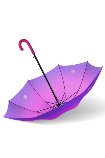 Coral High Kids Pembe Mor Renk Geçişli Çocuk Şemsiyesi 12665 - 7