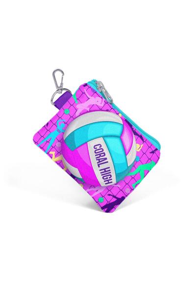 Coral High Kids Pembe Mor Voleybol Desenli Bozuk Para Çantası 21890 - 3
