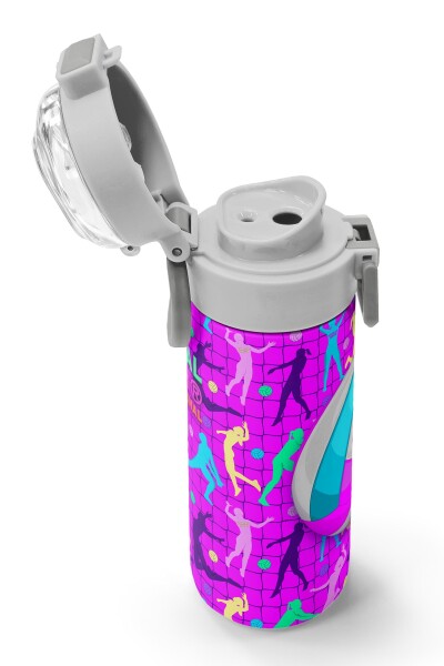 Coral High Kids Pembe Mor Voleybol Desenli Pipetli ve Direkt İçim Çelik Termos 500 ml 31962 - 6