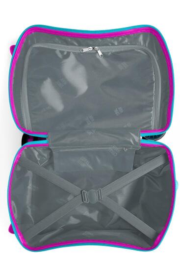 Coral High Kids Pembe Motorlu Kedi Desenli Otur-Çek Çocuk Valizi 16358 - 6