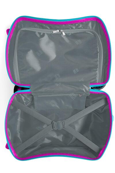 Coral High Kids Pembe Motorlu Kedi Desenli Otur-Çek Çocuk Valizi 16358 - 6