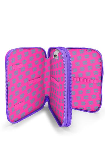 Coral High Kids Pembe Pastel Renkli Çift Katlı Kalem Çanta 11136 - 4