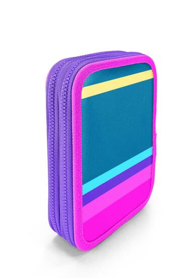 Coral High Kids Pembe Pastel Renkli Çift Katlı Kalem Çanta 11136 - 3