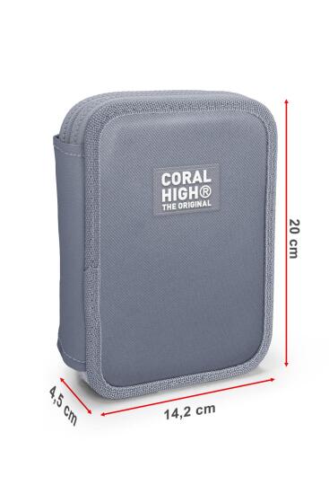 Coral High Kids Pembe Pastel Renkli Çift Katlı Kalem Çanta 11136 - 5