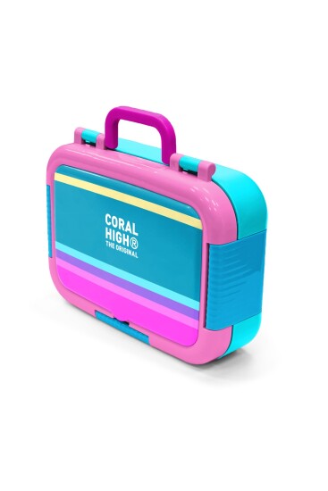 Coral High Kids Pembe Pastel Renkli Desenli Paslanmaz Çelik Beslenme Kabı 39267 - 4