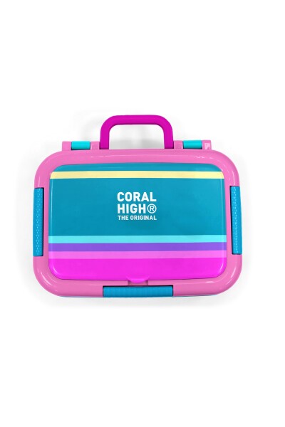 Coral High Kids Pembe Pastel Renkli Desenli Paslanmaz Çelik Beslenme Kabı 39267 - 5