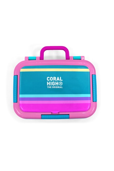 Coral High Kids Pembe Pastel Renkli Desenli Paslanmaz Çelik Beslenme Kabı 39267 - 5