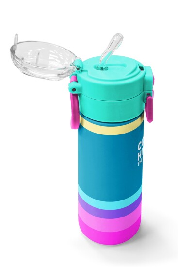 Coral High Kids Pembe Pastel Renkli Pipetli ve Direkt İçim Çelik Termos 500 ml 31960 - 5