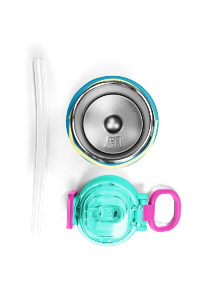 Coral High Kids Pembe Pastel Renkli Pipetli ve Direkt İçim Çelik Termos 500 ml 31960 - 7
