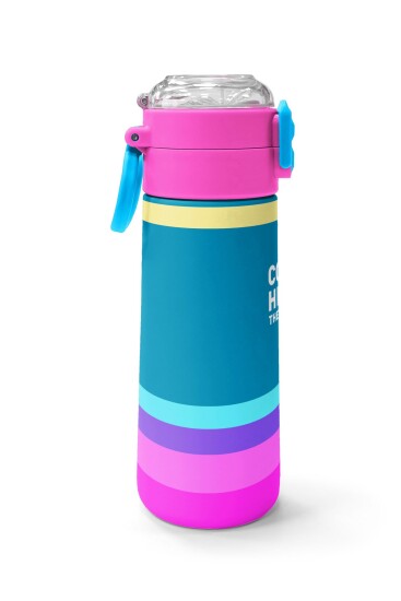 Coral High Kids Pembe Pastel Renkli Pipetli ve Direkt İçim Çelik Termos 500 ml 31960 - 2