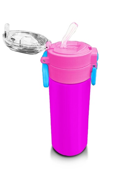 Coral High Kids Pembe Pipetli ve Direkt İçim Çelik Termos 500 ml 31843 - 5