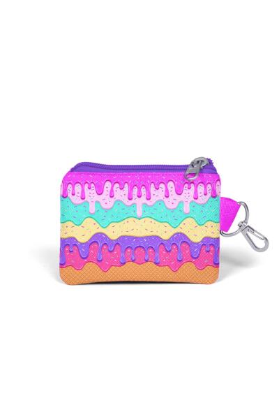 Coral High Kids Pembe Rengarenk Dondurma Desenli Bozuk Para Çantası 21831 - 2