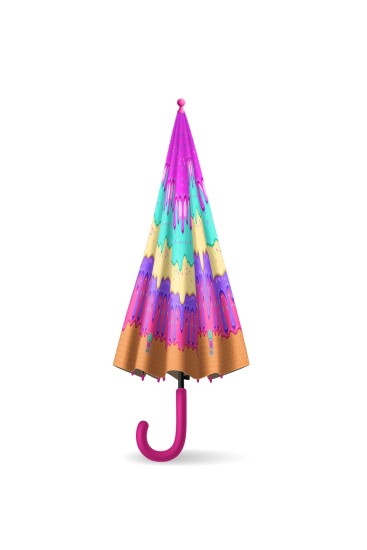 Coral High Kids Pembe Rengarenk Dondurma Desenli Çocuk Şemsiyesi 12661 - 7