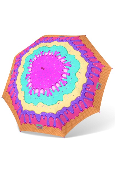 Coral High Kids Pembe Rengarenk Dondurma Desenli Çocuk Şemsiyesi 12661 - 3
