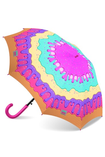 Coral High Kids Pembe Rengarenk Dondurma Desenli Çocuk Şemsiyesi 12661 