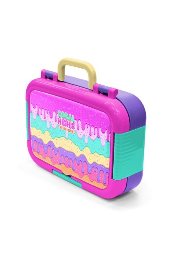 Coral High Kids Pembe Rengarenk Dondurma Desenli Paslanmaz Çelik Beslenme Kabı 39244 - 4