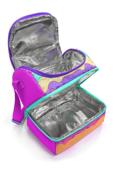 Coral High Kids Pembe Rengarenk Dondurma Desenli Thermo İki Katlı Beslenme Çantası 37211 - 2