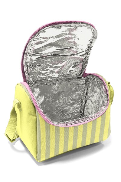 Coral High Kids Pembe Sarı Çizgi Desenli Thermo Beslenme Çantası 37123 - 4