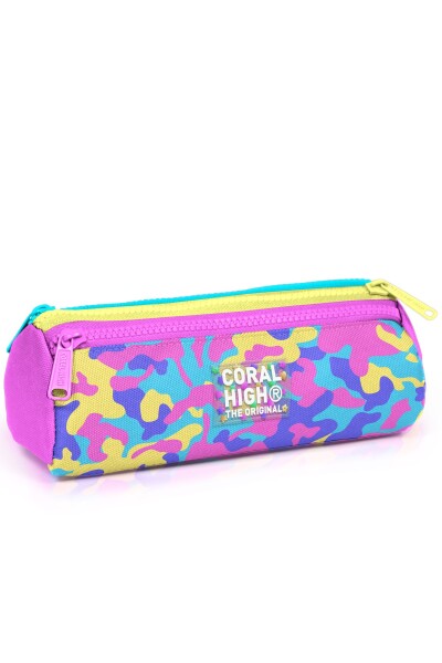 Coral High Kids Pembe Sarı Lavanta Kamuflaj Desenli Çekçekli 3'lü Çanta Seti SET0134001 - 4