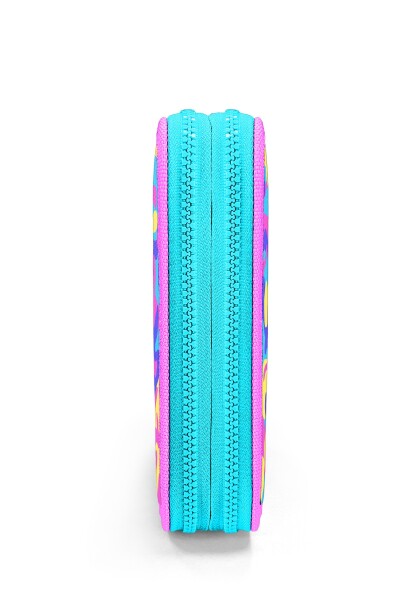 Coral High Kids Pembe Sarı Lavanta Kamuflaj Desenli Çift Katlı Kalem Çanta 31101 - 10