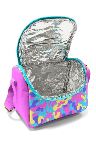 Coral High Kids Pembe Sarı Lavanta Kamuflaj Desenli Thermo Beslenme Çantası 37101 - 4