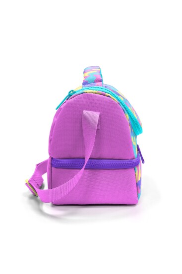 Coral High Kids Pembe Sarı Lavanta Kamuflaj Desenli Thermo İki Katlı Beslenme Çantası 37201 - 6