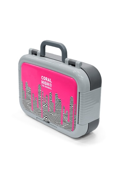 Coral High Kids Pembe Siyah Beyaz Desenli Paslanmaz Çelik Beslenme Kabı 39185 - 4